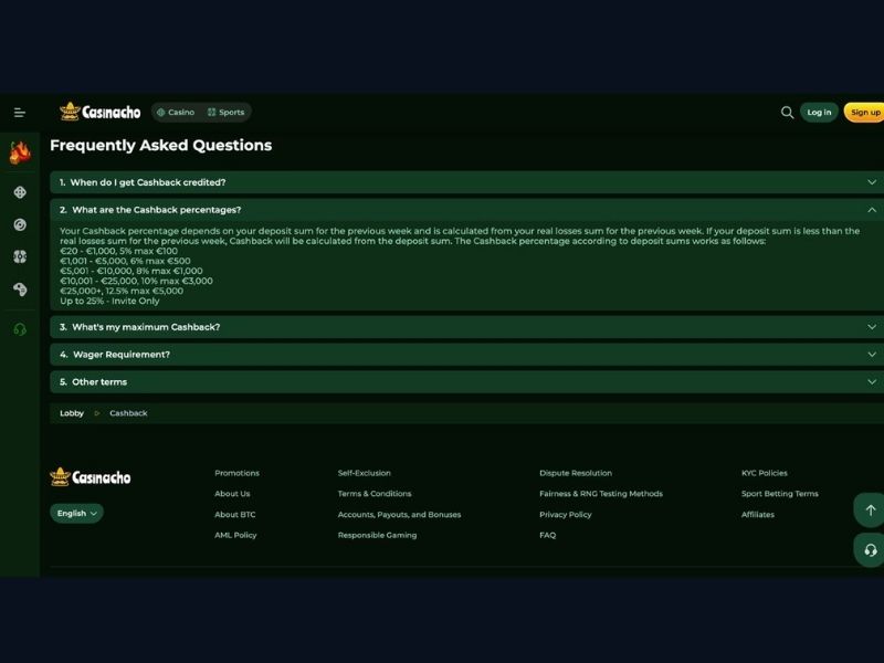 Registro en Casinacho Casino (Nacho Casino): cuenta, configuración por perfil de jugador y KYC para los jugadores españoles