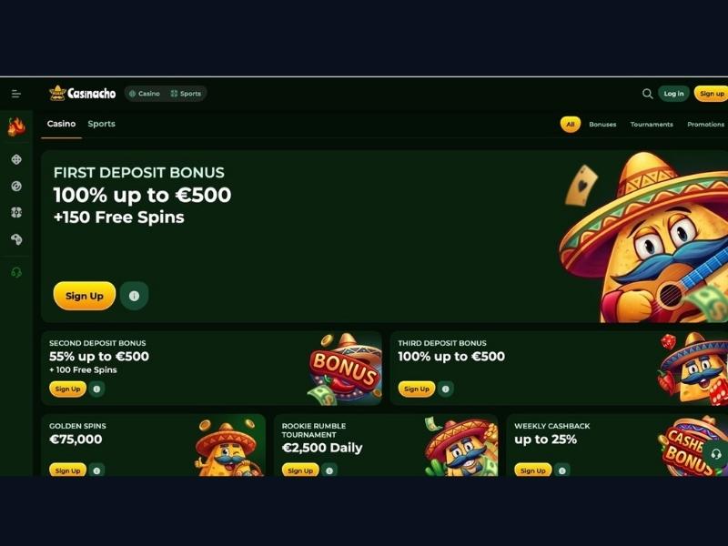 Registro y configuración por perfil en Casinacho Casino Nacho Casino para España